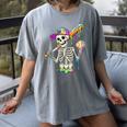 Skeleton Baseball Drip Boys Ice Cream Drip Youth Baseball Women's Comfort Colors T-Shirt Gray Skeleton Baseball Drip Boys Ice Cream Drip Youth Baseball Women's Comfort Colors T-Shirt Gray