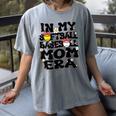 In My Softball Baseball Mom Era Retro Groovy Mom Of Both Women's Comfort Colors T-Shirt Gray