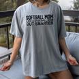 Softball Mom Like A Baseball Mom But Smarter Women's Comfort Colors T-Shirt Gray Softball Mom Like A Baseball Mom But Smarter Women's Comfort Colors T-Shirt Gray