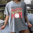 Somebody's Loudmouth Baseball Mom Baseball Women's Comfort Colors T-Shirt Gray