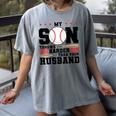 My Son Throws Harder Than Your Husband Baseball Mom Women's Comfort Colors T-Shirt Gray My Son Throws Harder Than Your Husband Baseball Mom Women's Comfort Colors T-Shirt Gray
