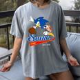 Sonic The Hedgehog Sonic Baseball Est 1991 Women's Comfort Colors T-Shirt Gray Sonic The Hedgehog Sonic Baseball Est 1991 Women's Comfort Colors T-Shirt Gray