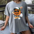 Spooky Jack O Lantern Baseball Halloween Costumes Boys Women's Comfort Colors T-Shirt Gray Spooky Jack O Lantern Baseball Halloween Costumes Boys Women's Comfort Colors T-Shirt Gray