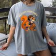 Squirell Baseball Catcher Player Joke Tee Protect Your Nuts Women's Comfort Colors T-Shirt Gray Squirell Baseball Catcher Player Joke Tee Protect Your Nuts Women's Comfort Colors T-Shirt Gray