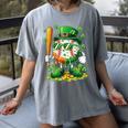 St Patricks Day Baseball Ice Cream Baseball Player Cartoon Women's Comfort Colors T-Shirt Gray St Patricks Day Baseball Ice Cream Baseball Player Cartoon Women's Comfort Colors T-Shirt Gray
