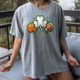 St Patricks Day Shamrock Sports Baseball Basketball Football Women's Comfort Colors T-Shirt Gray St Patricks Day Shamrock Sports Baseball Basketball Football Women's Comfort Colors T-Shirt Gray