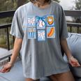 Stamps Coquette Bow Baseball Kids Youth Girls Baseball Mom Women's Comfort Colors T-Shirt Gray Stamps Coquette Bow Baseball Kids Youth Girls Baseball Mom Women's Comfort Colors T-Shirt Gray