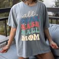 All Star Baseball Mom Women's Comfort Colors T-Shirt Gray