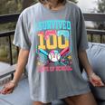 I Survived 100 Days Of School Baseball Drip Students Teacher Women's Comfort Colors T-Shirt Gray I Survived 100 Days Of School Baseball Drip Students Teacher Women's Comfort Colors T-Shirt Gray