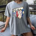 T-Ball Mimi Baseball Mom Game Day Women's Comfort Colors T-Shirt Gray