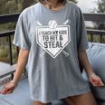 I Teach My Kids To Hit & Steal Baseball Player Coach Dad Tee Women's Comfort Colors T-Shirt Gray I Teach My Kids To Hit & Steal Baseball Player Coach Dad Tee Women's Comfort Colors T-Shirt Gray