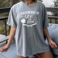 I Teach My Kids To Hit And Steal Baseball Mom Women's Comfort Colors T-Shirt Gray