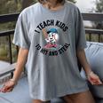 I Teach Kids To Hit And Steal Baseball Softball Coach Women's Comfort Colors T-Shirt Gray I Teach Kids To Hit And Steal Baseball Softball Coach Women's Comfort Colors T-Shirt Gray