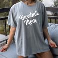 AS Tees Baseball Mom Mama Mommy Mother Women's Comfort Colors T-Shirt Gray