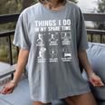 Things I Do In My Spare Time Baseball Lovers Kids Boys Women's Comfort Colors T-Shirt Gray