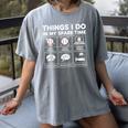 Things I Do Spare Time Baseball Player Men Women Kids Women's Comfort Colors T-Shirt Gray Things I Do Spare Time Baseball Player Men Women Kids Women's Comfort Colors T-Shirt Gray
