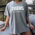 Tigers Baseball Inspired Women's Comfort Colors T-Shirt Gray
