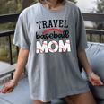 Travel Baseball Mom Sports Mom Baseball Mama Women's Comfort Colors T-Shirt Gray