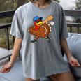 Turkey Baseball Thanksgiving Sports Humor Men Boy Kids Women's Comfort Colors T-Shirt Gray Turkey Baseball Thanksgiving Sports Humor Men Boy Kids Women's Comfort Colors T-Shirt Gray