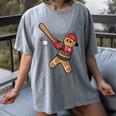 Ugly Christmas Sweater Gingerbread Baseball Toddler Kids Women's Comfort Colors T-Shirt Gray Ugly Christmas Sweater Gingerbread Baseball Toddler Kids Women's Comfort Colors T-Shirt Gray