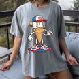 USA Patriotic Baseball Ice Cream Cone Freedom Women's Comfort Colors T-Shirt Gray USA Patriotic Baseball Ice Cream Cone Freedom Women's Comfort Colors T-Shirt Gray