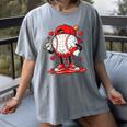 Valentine Baseball Drip Ice Cream Youth Boys Couples Women's Comfort Colors T-Shirt Gray Valentine Baseball Drip Ice Cream Youth Boys Couples Women's Comfort Colors T-Shirt Gray