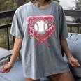 Valentines Baseball Boys Ice Cream Drip Heart Youth Kids Women's Comfort Colors T-Shirt Gray Valentines Baseball Boys Ice Cream Drip Heart Youth Kids Women's Comfort Colors T-Shirt Gray