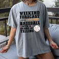 Weekend Forecast Baseball Baseball Mom Women's Comfort Colors T-Shirt Gray Weekend Forecast Baseball Baseball Mom Women's Comfort Colors T-Shirt Gray