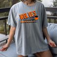 Wolves Baseball Team Baseball Mom Wolf Sports School Spirit Women's Comfort Colors T-Shirt Gray