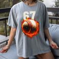 Women's 67 Baseball Boys Birthday Teens Six Seven Brainrot Women's Comfort Colors T-Shirt Gray