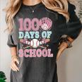 100 Days Of School Baseball 100th Day Of School Girls Women's Comfort Colors T-Shirt Pepper 100 Days Of School Baseball 100th Day Of School Girls Women's Comfort Colors T-Shirt Pepper