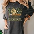 100 Days Of School Baseball Camo Boys Kids 100th Day Women's Comfort Colors T-Shirt Pepper