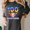100 Days Of School Baseball Ice Cream Drip Kids Boys Teacher Women's Comfort Colors T-Shirt Pepper