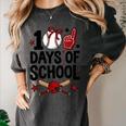 100 Days Of School Coquette Bow Baseball 100th Day Girl Kid Women's Comfort Colors T-Shirt Pepper 100 Days Of School Coquette Bow Baseball 100th Day Girl Kid Women's Comfort Colors T-Shirt Pepper