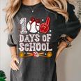 100 Days Of School Cute Bow Baseball Boy Girl Teacher Women's Comfort Colors T-Shirt Pepper