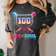 100 Days Of School Ice Cream Drip Baseball 100 Days Smarter Women's Comfort Colors T-Shirt Pepper
