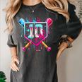 10th Birthday Boys Baseball Ice Cream Drip Boys Baseball Women's Comfort Colors T-Shirt Pepper