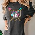 12th Birthday Baseball Bat Ice-Cream Drip 12yrs Old Boy Kid Women's Comfort Colors T-Shirt Pepper