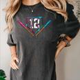 12th Birthday Baseball Ice Cream Drip 12 Years Old Boy Kids Women's Comfort Colors T-Shirt Pepper 12th Birthday Baseball Ice Cream Drip 12 Years Old Boy Kids Women's Comfort Colors T-Shirt Pepper