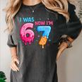 I Was 6 Now I'm 7 Meme Six Seven Baseball 7th Birthday Women's Comfort Colors T-Shirt Pepper I Was 6 Now I'm 7 Meme Six Seven Baseball 7th Birthday Women's Comfort Colors T-Shirt Pepper