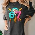 67 Baseball Ice Cream Drip Kids Women's Comfort Colors T-Shirt Pepper 67 Baseball Ice Cream Drip Kids Women's Comfort Colors T-Shirt Pepper