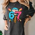 67 Baseball Ice Cream Drip Player Women's Comfort Colors T-Shirt Pepper