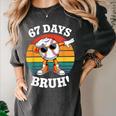 67 Days Of School Bruh Teacher Kids Dabbing Baseball Women's Comfort Colors T-Shirt Pepper