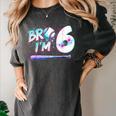 6th Birthday Boy Bro I'm 6 Year Old Baseball Ice Cream Drip Women's Comfort Colors T-Shirt Pepper 6th Birthday Boy Bro I'm 6 Year Old Baseball Ice Cream Drip Women's Comfort Colors T-Shirt Pepper