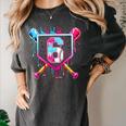 6th Birthday Boys Baseball Ice Cream Drip Boys Baseball Women's Comfort Colors T-Shirt Pepper 6th Birthday Boys Baseball Ice Cream Drip Boys Baseball Women's Comfort Colors T-Shirt Pepper