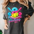 8th Birthday Baseball Ice Cream Drip 8 Years Old Girls B-Day Women's Comfort Colors T-Shirt Pepper