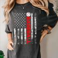 American Flag Baseball Team Baseball Player Baseball Women's Comfort Colors T-Shirt Pepper