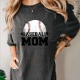 American Flag Patriotic Game Day Baseball Mom Women's Comfort Colors T-Shirt Pepper