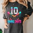 Baseball 10 Year Old Ice Cream Drip 10th Bday Double Digits Women's Comfort Colors T-Shirt Pepper Baseball 10 Year Old Ice Cream Drip 10th Bday Double Digits Women's Comfort Colors T-Shirt Pepper