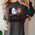 Baseball 100 Days Of School Happy 100th Day Teachers Kids Women's Comfort Colors T-Shirt Pepper Baseball 100 Days Of School Happy 100th Day Teachers Kids Women's Comfort Colors T-Shirt Pepper